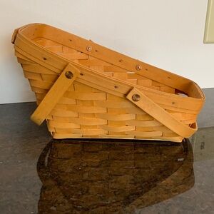 Longaberger Sleigh Tan Woven Basket